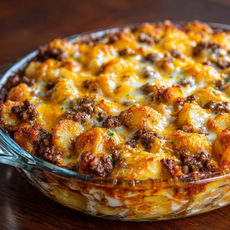 Homestyle Hamburger Potato Casserole