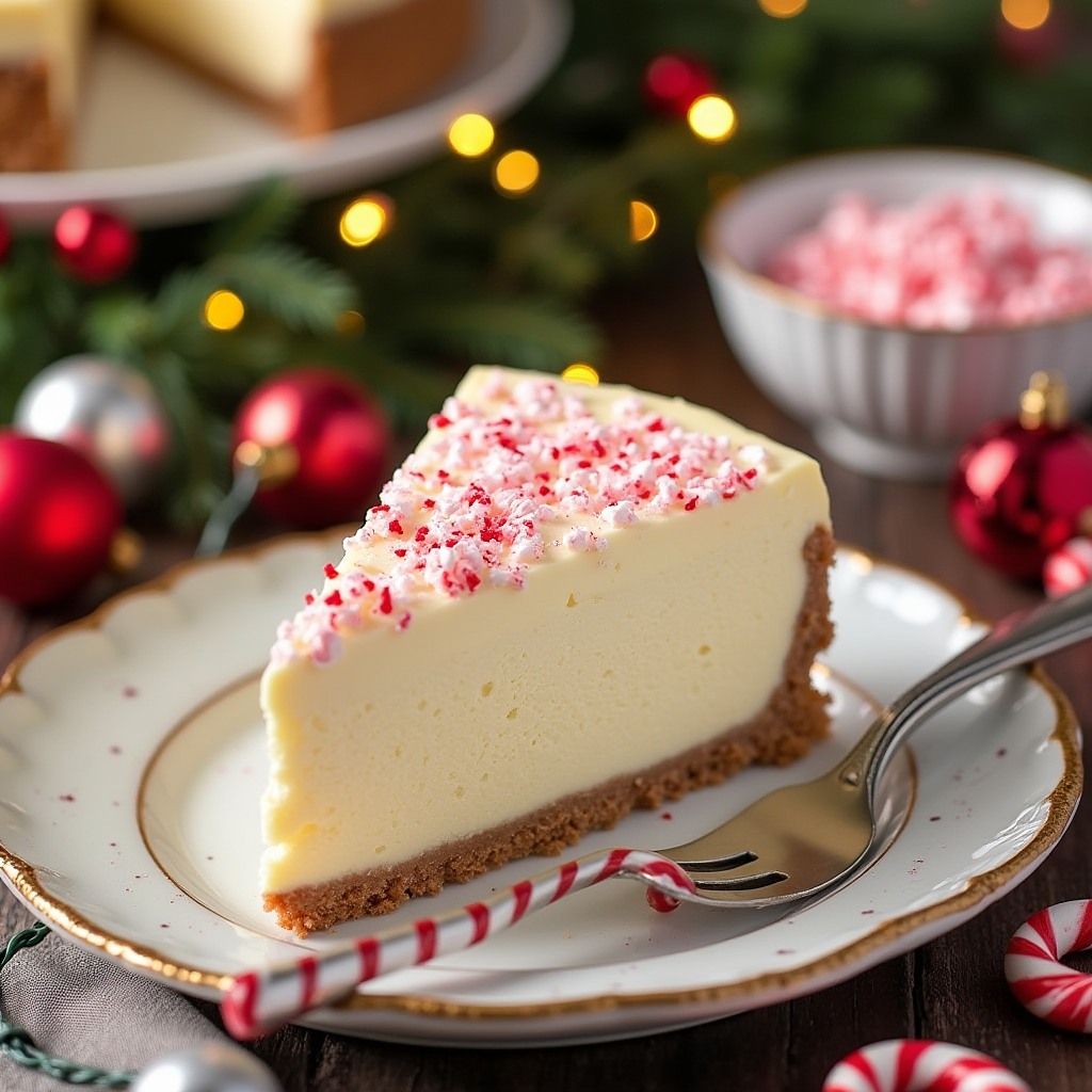 Festive Peppermint Cream Cheese Pie