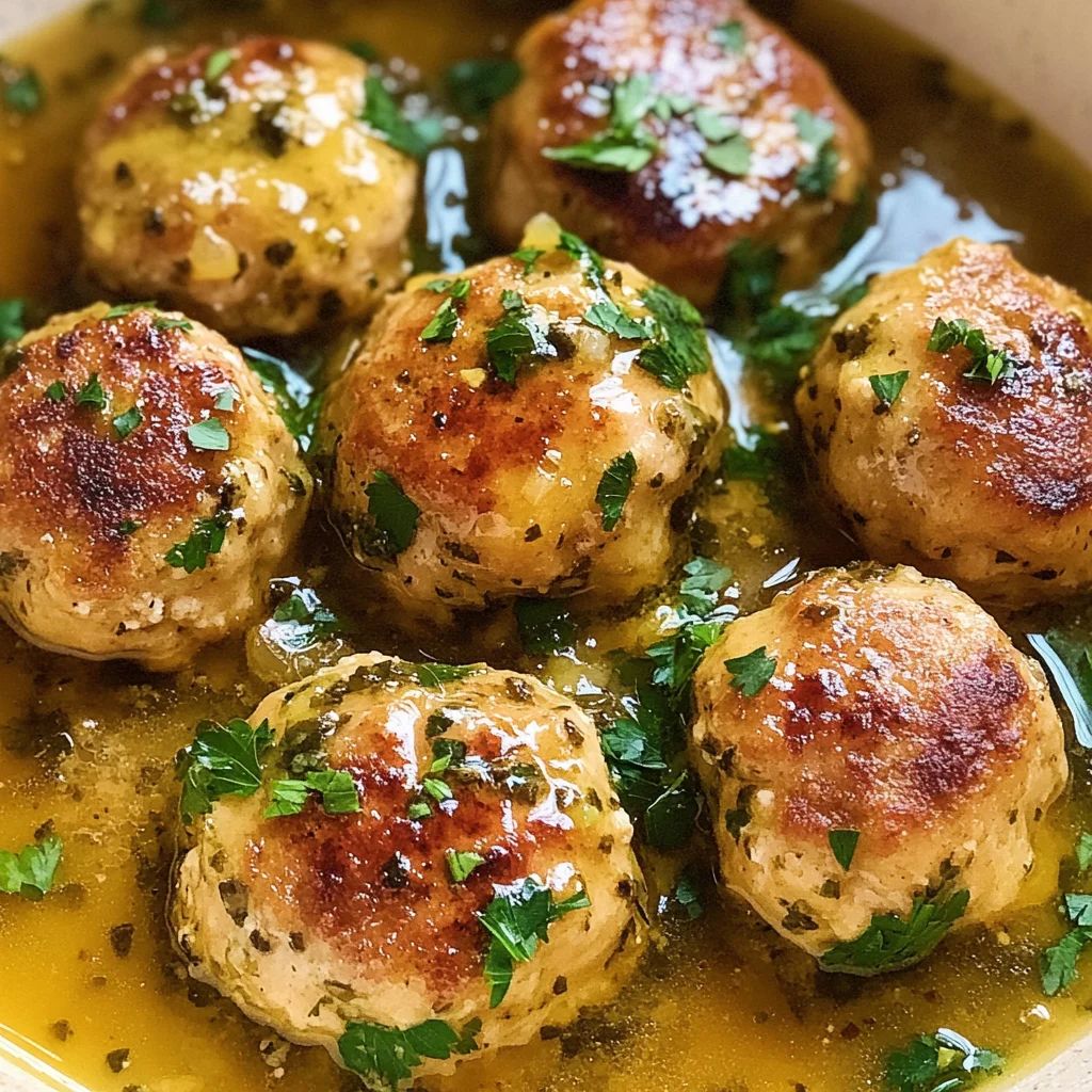 Classic Meatballs In Lemon Butter Sauce