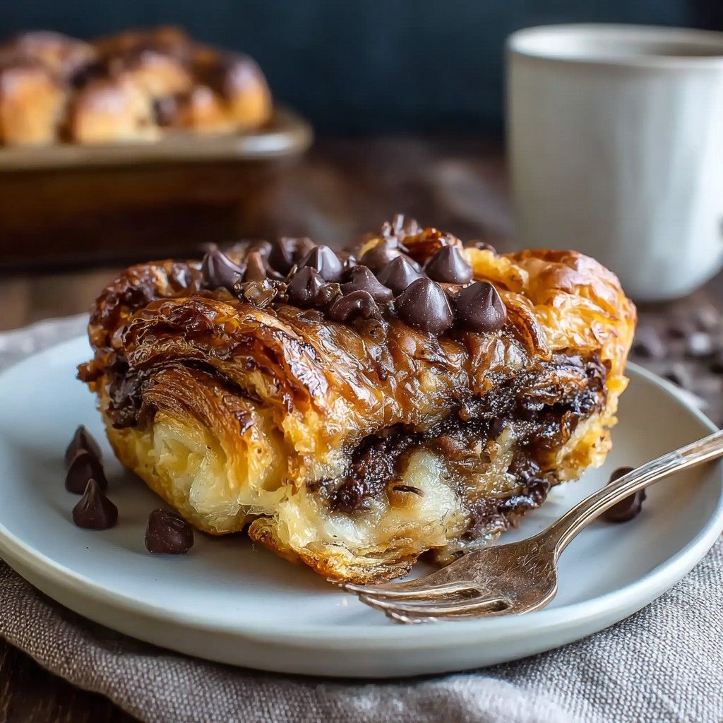 Velvety Chocolate Croissant Breakfast Bake