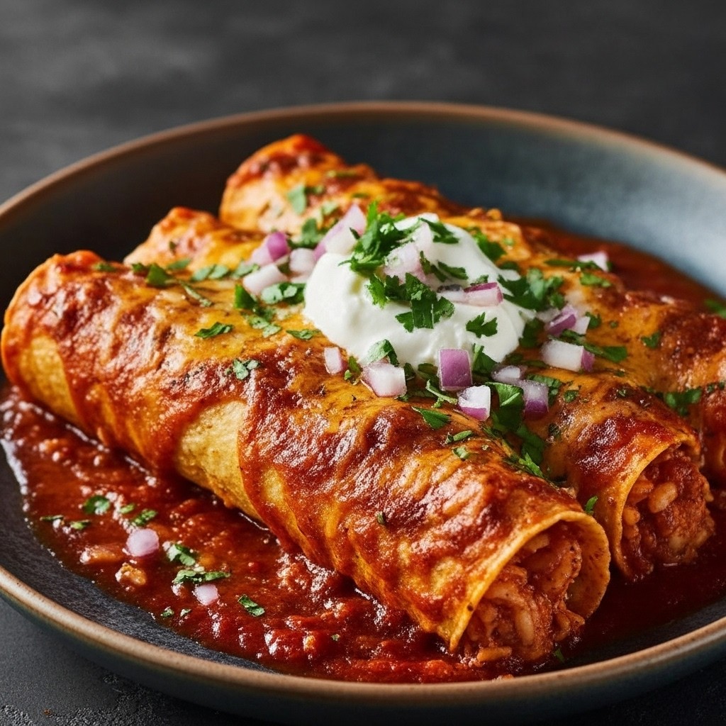 Loaded Birria Enchiladas