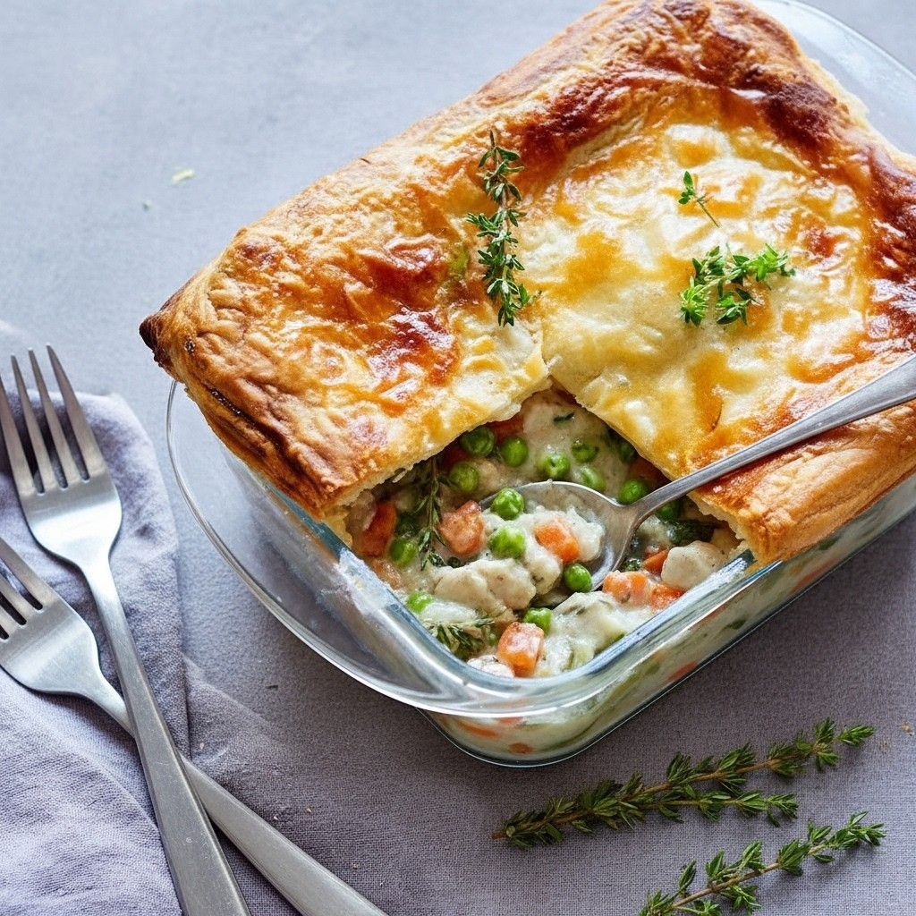 Comforting Chicken Pot Pie With Puff Pastry