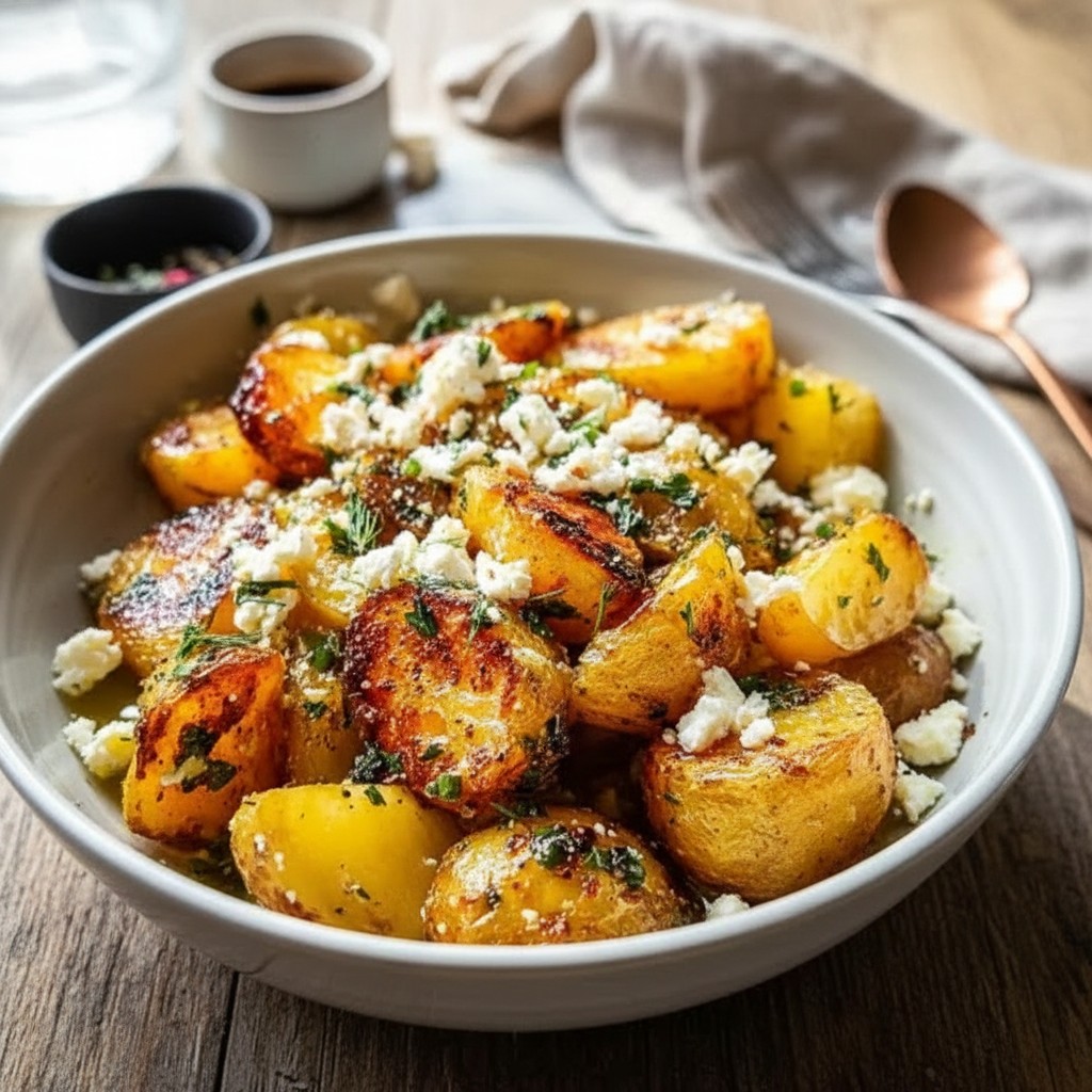 Roasted Feta Potatoes With Lemon