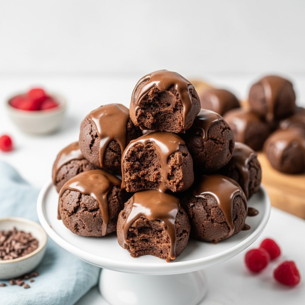 Fudgy Cottage Cheese Brownie Batter Protein Bites