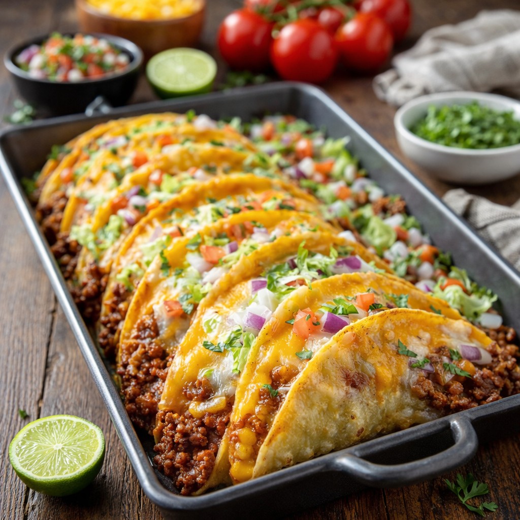 Oven-Baked Cheesy Tacos