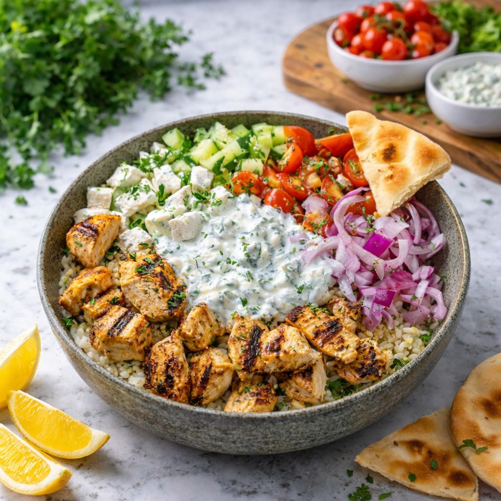 Fresh Chicken Tzatziki Rice