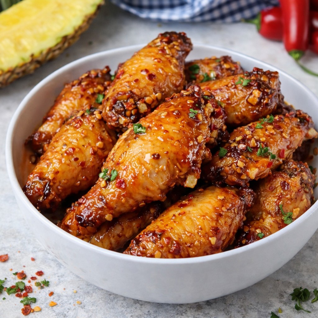 Pineapple Cowboy Candy Chicken Wings