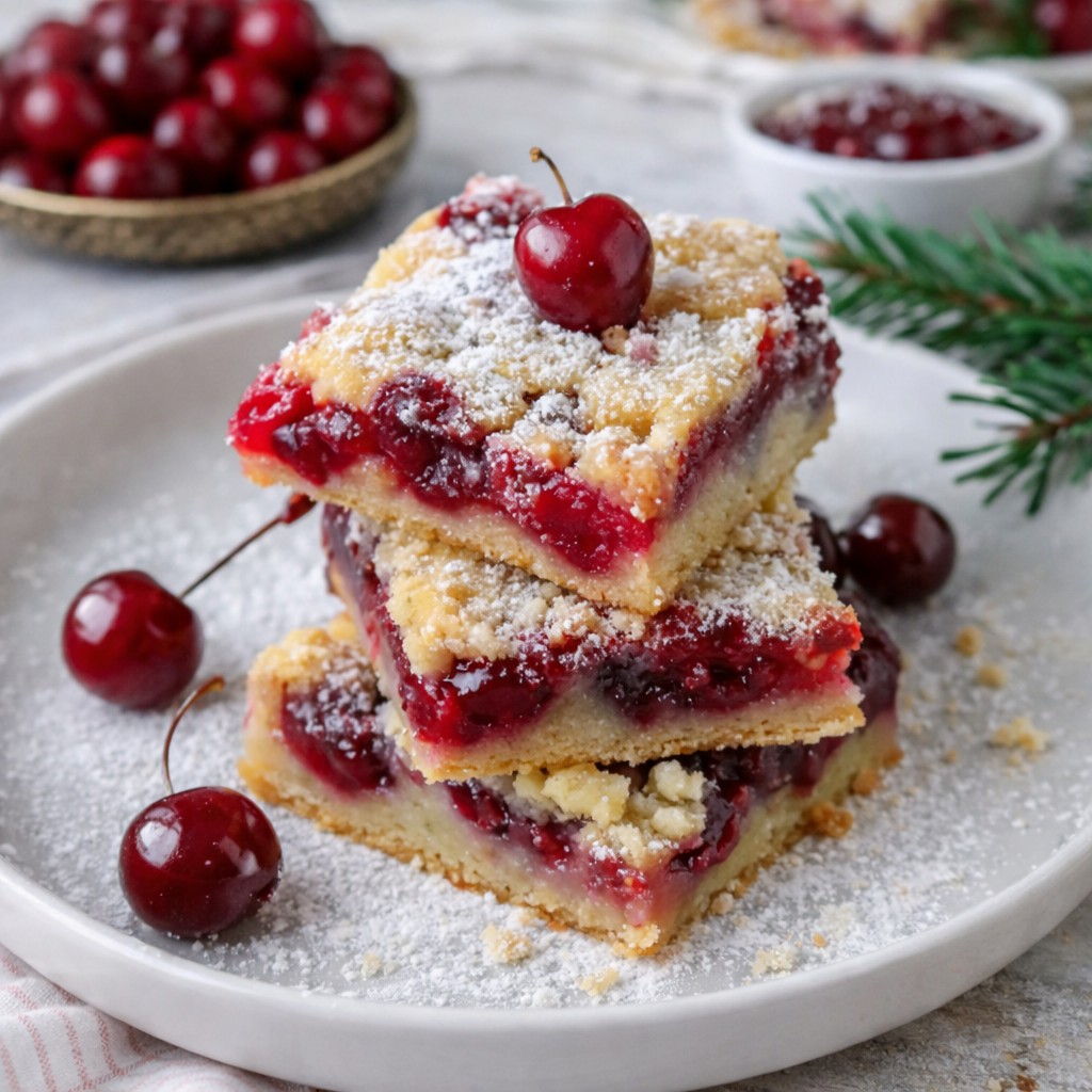 Festive Christmas Cherry Bars