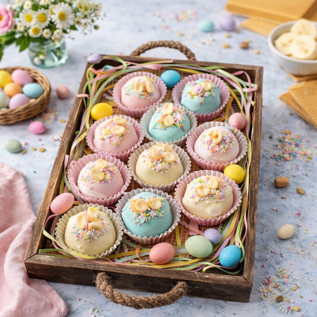 Creamy Banana Pudding Easter Truffles
